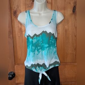 Kirra Green Tie-Front Tank Top‎